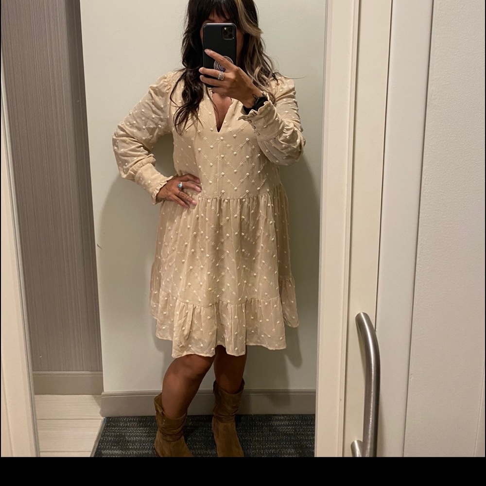 H&M EMBROIDERED DRESS EUC.